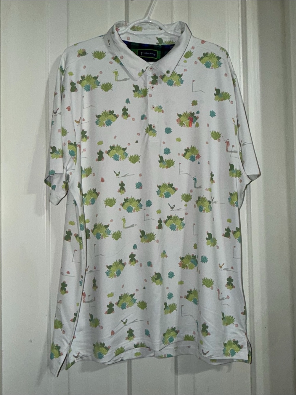William Murray shirt men's XL‎ golf cactus golfer print short sleeve polo